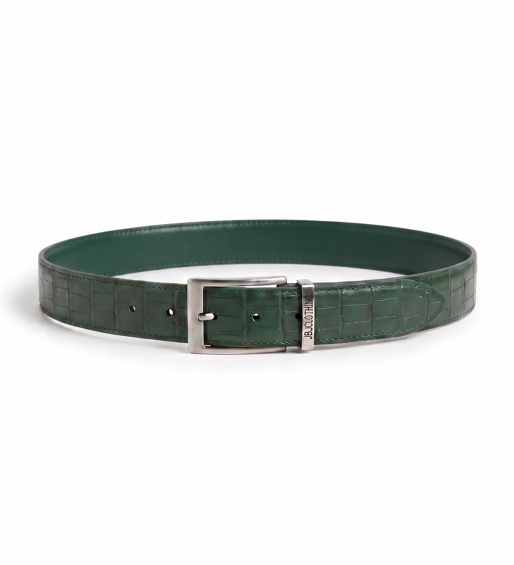 SNAKE SKIN BELT WHITE